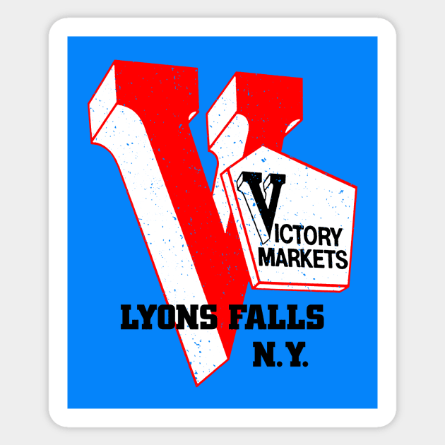 Victory Market Former Lyons Falls NY Grocery Store Logo Sticker by MatchbookGraphics